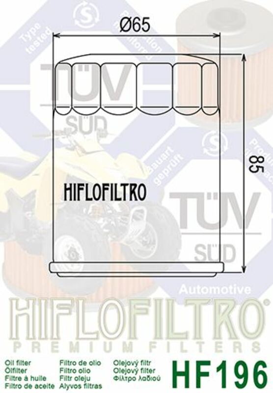 HIFLOFILTRO Oil Filter - HF196 HF196