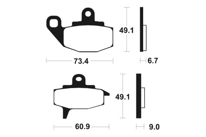 Tecnium Street Organic Brake Pads - MA102 1022327