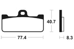 Tecnium Racing szinterelt fém szén -fékbetétek - MCR195 1022580