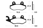 Tecnium Scooter Organic Brake Pads - Me111 1022610