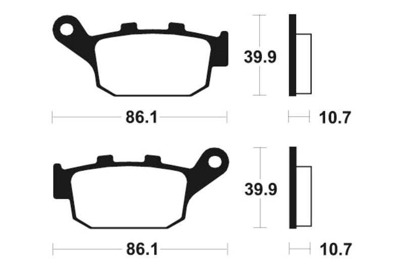 Tecnium Scooter Organic Brake Pads - Me114 1022611