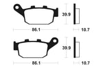 Tecnium Scooter Organic Brake Pads - Me114 1022611