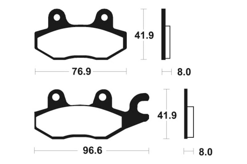 Tecnium Scooter Organic Brake Pads - Me138 1022614