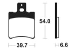 Tecnium Scooter Organic Brake Pads - Me167 1022621