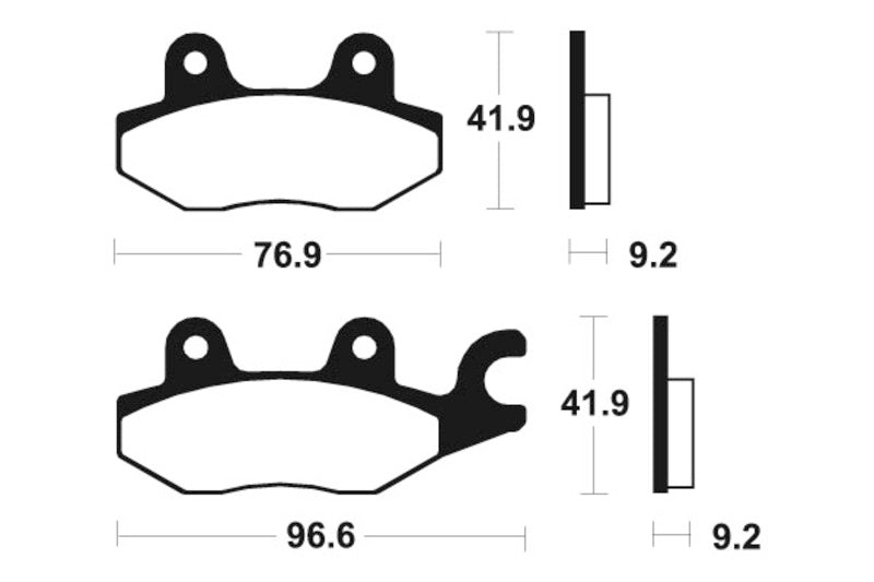 Tecnium Scooter Organic Brake Pads - Me188 1022628