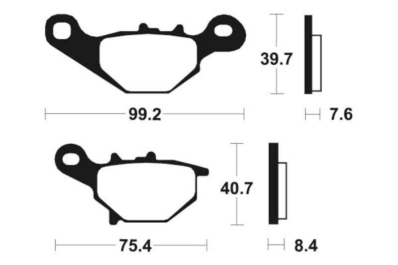 Tecnium Scooter Organic Brake Pads - Me202 1022635