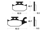 Tecnium Scooter Organic Brake Pads - Me254 1022657