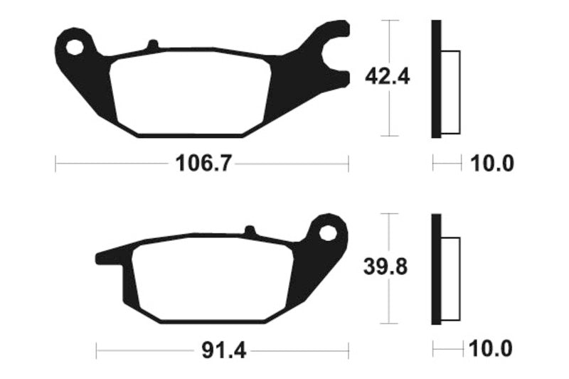 Tecnium scooter organic brake pads - ME284 1022667