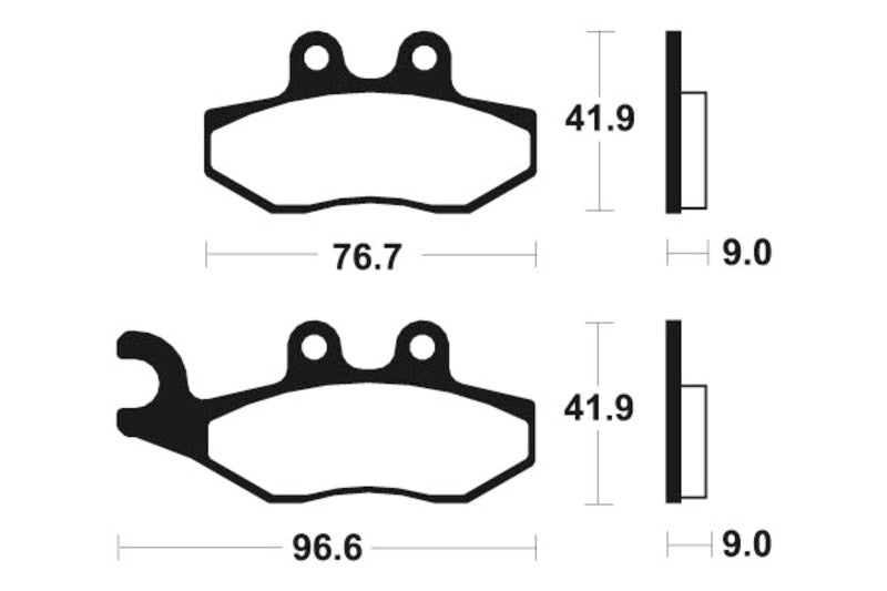 Tecnium Scooter Organic Brake Pads - Me286 1022668