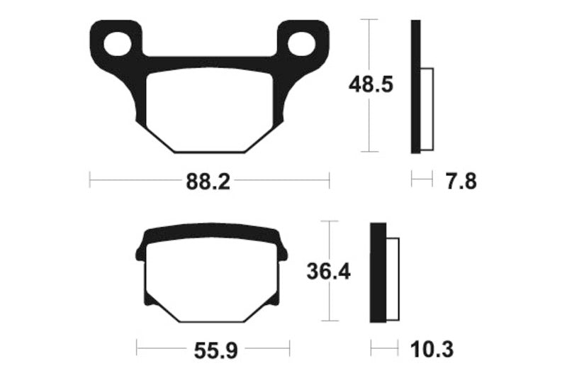 Tecnium Scooter Organic Brake Pads - Me85 1022712