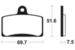 Tecnium Street Performance Sintered Metal Brake Pads - MF321 1022771