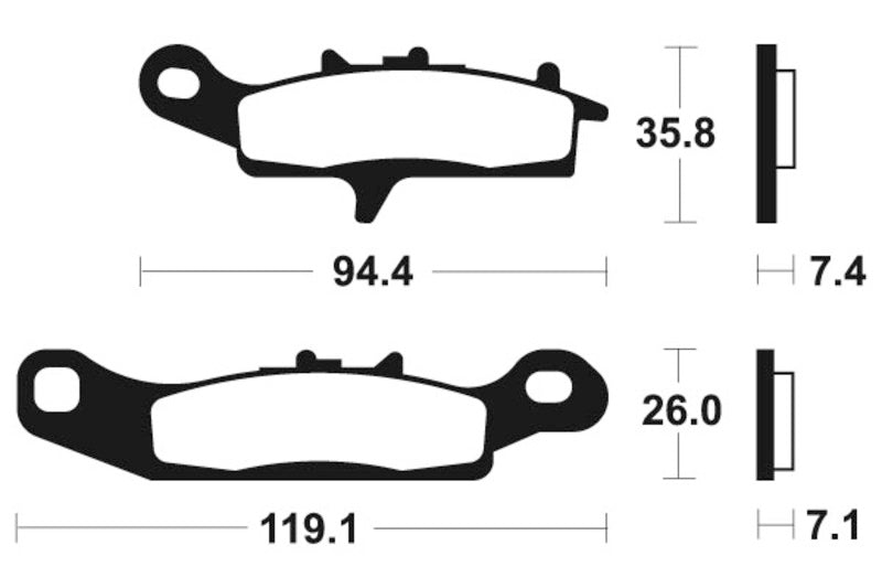 Tecnium MX/ATV szinterelt fémfékpárnák - MO298 1022876