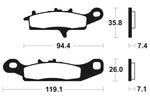 Tecnium MX/ATV szinterelt fémfékpárnák - MO301 1022879