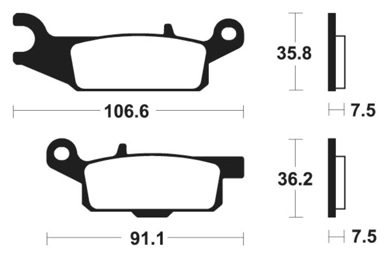 Tecnium MX/ATV szinterelt fémfékpárnák - MO349 1022890