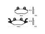 Tecnium MX/ATV szinterelt fémfékpárnák - MO378 1022899