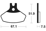 Tecnium MX/ATV szinterelt fémfékpárnák - MO407 1022906