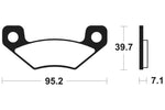 Tecnium MX/ATV Sintered Metal Brake Pads - MO408 1022907