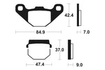 Tecnium MX/ATV szinterelt fémfékpárnák - MO44 1022912