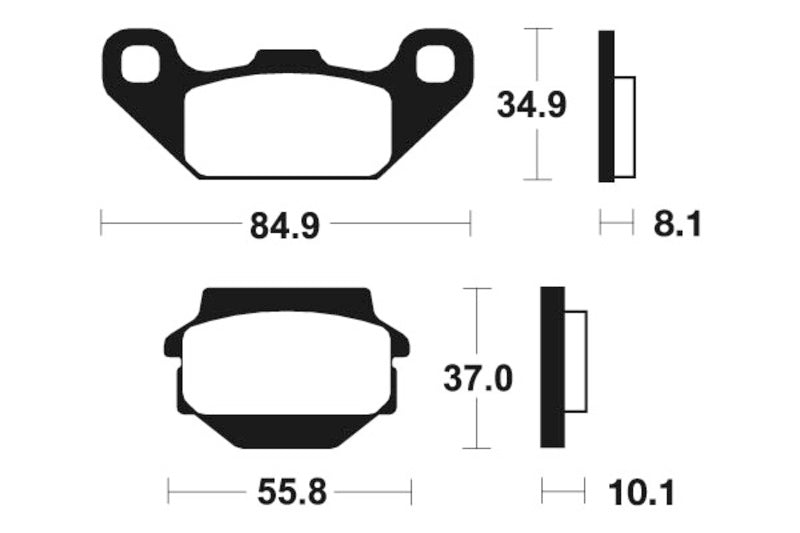 Tecnium MX/ATV szinterelt fémfékpárnák - MO91 1022924