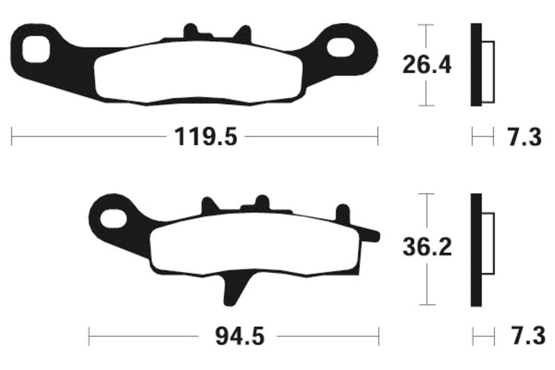 Tecnium Racing MX/ATV szintered fémfékpárnák - MOR226 1022962