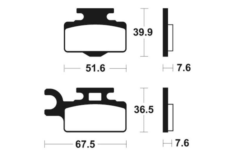 Tecnium Racing MX/ATV szinterelt fémfékpárnák - MOR252 1022963