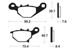 Tecnium Racing MX/ATV szinterelt fémfékpárnák - MOR320 1022986