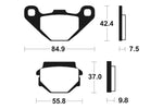 Tecnium Racing MX/ATV szinterelt fémfékpárnák - MOR46 1023018