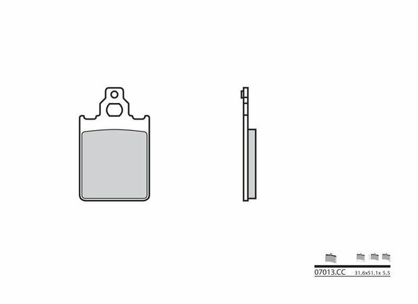 Brembo Scooter szénkerámia fékbetétek - 07013 07013