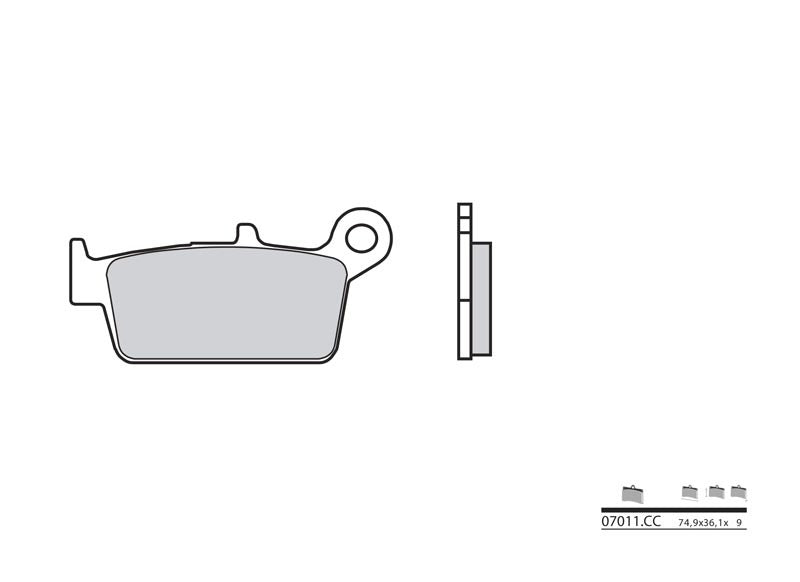 BREMBO Scooter Carbon Ceramic Brake pads - 07011CC 07011