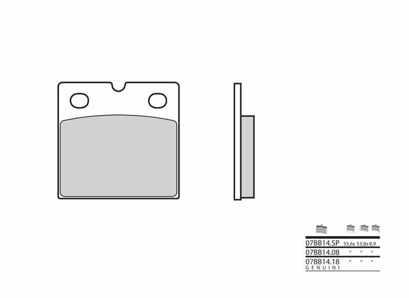 BREMBO Street Sintered Metal Brake pads - 07BB14SP 07BB14SP