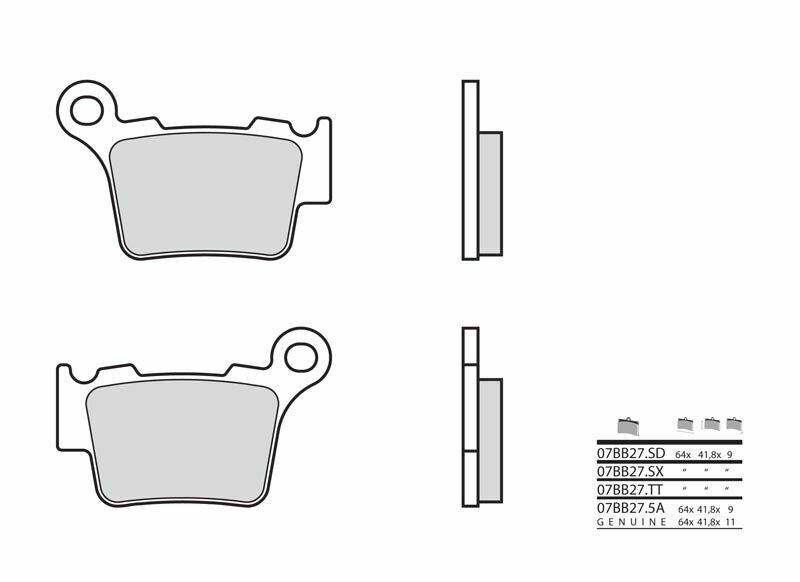 BREMBO Off-Road Sintered Metal Brake pads - 07BB27SX 07BB27SX