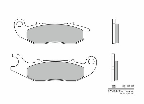 Brembo Street szén -kerámia fékbetétek - 07GR03CC 07GR03CC