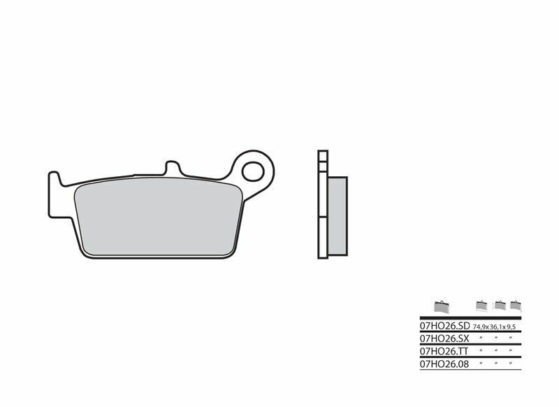 BREMBO Off-Road Sintered Metal Brake pads - 07HO26SD 07HO26SD