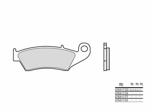 Brembo off -rove -szintered fémfékpárnák - 07ka17sx 07ka17sx
