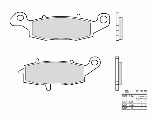 Brembo Street Carbon Ceramic Brake Pads - 07KA1807 07KA1807