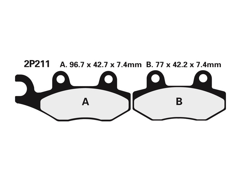 NISSIN utcai fékbetétek - 2P-211NS 2P-211NS 