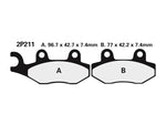 NISSIN utcai fékbetétek - 2P-211NS 2P-211NS 