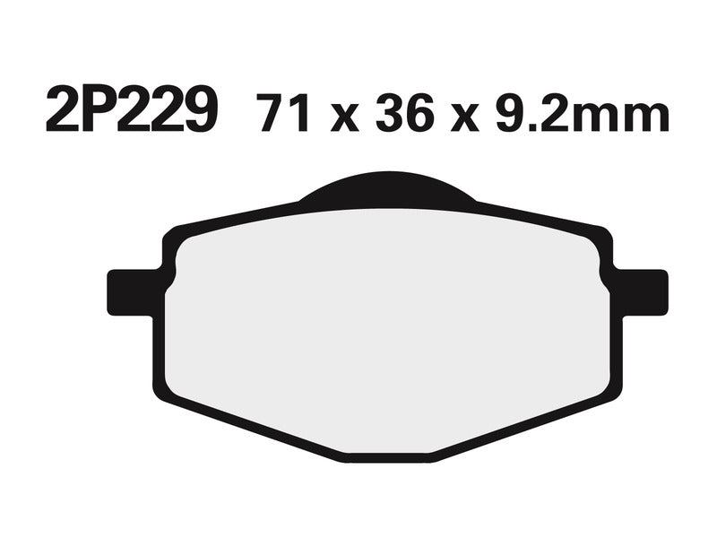 NISSIN utcai fékbetétek félig fémes - 2P-229NS 2P-229NS 