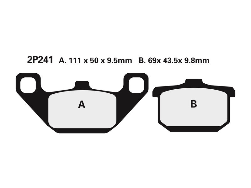 NISSIN utcai fékbetétek - 2P-241NS 2P-241NS 