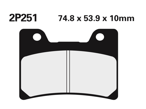 Nissin Street Semi-Metallic Brake Pads-2p-251Ns 2p-251ns