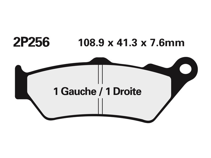 NISSIN utcai fékbetétek félig fémes - 2P-256NS 2P-256NS 