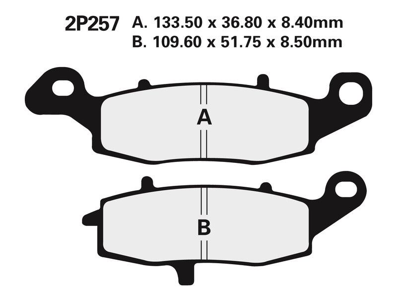 NISSIN utcai fékbetétek - 2P-257NS 2P-257NS 