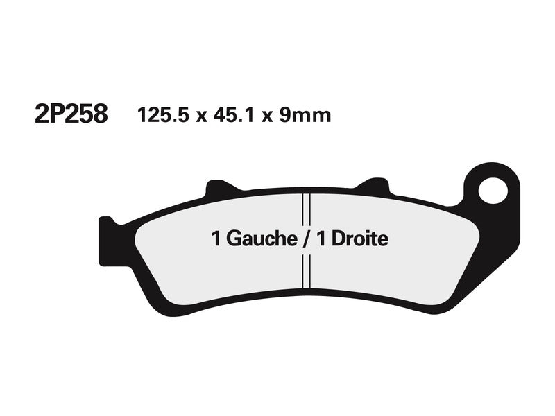 NISSIN Út /Off-Road Sinterezett Fém Féktárcsák - 2P-258ST 2P-258ST 