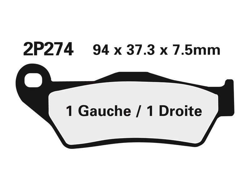 NISSIN Street /Off-Road Sintered Metal Brake pads - 2P-274ST-MX 2P-274ST-MX