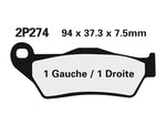 NISSIN Street /Off-Road Sintered Metal Brake pads - 2P-274ST-MX 2P-274ST-MX