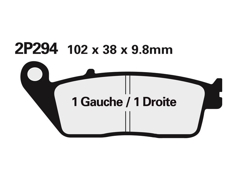 NISSIN Street Semi-Metallic Brake pads - 2P-281NS 2P-281NS