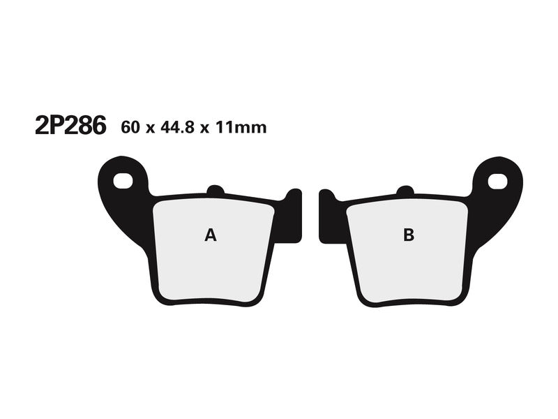 NISSIN utcai / terepjáró sintered fém fékbetétek - 2P-286ST-MX 2P-286ST-MX 