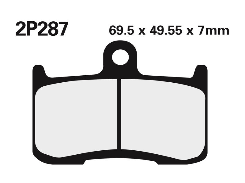 NISSIN utcai / terepjáró szinterezett fékbetétek - 2P-287ST 2P-287ST 