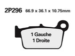 NISSIN Street / Off-Road Sintered Metal Brake pads - 2P-296ST-MX 2P-296ST-MX 