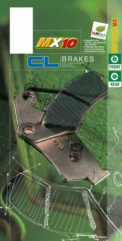 CL BRAKES Off-Road Szintermetál fékbetétek - 1243MX10 1243MX10 